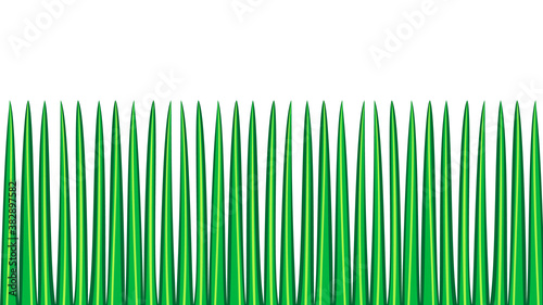 green grass seamless border, isolated over white, illustration