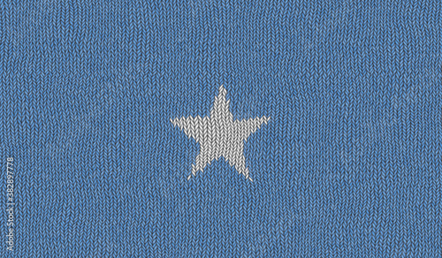 Detailed Illustration of a Knitted Flag of Somalia