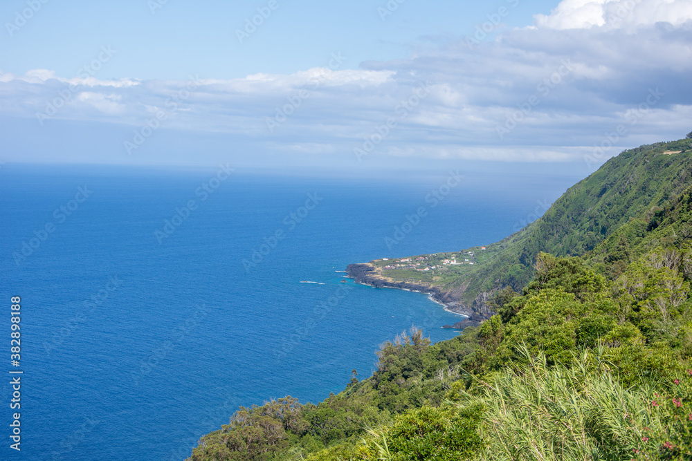 Walk on the Azores archipelago. Discovery of the island of sao jorge, Azores. Velas Walk on the Azores archipelago. Discovery of the island of sao jorge, Azores. Velas