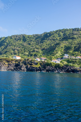 Walk on the Azores archipelago. Discovery of the island of sao jorge, Azores. Velas