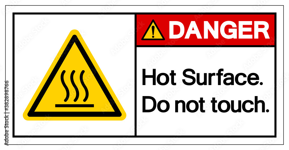 Danger Hot Surface Do Not Touch Symbol Sign, Vector Illustration, Isolate On White Background Label .EPS10 Danger Hot Surface Do Not Touch Symbol Sign, Vector Illustration, Isolate On White Background Label .EPS10