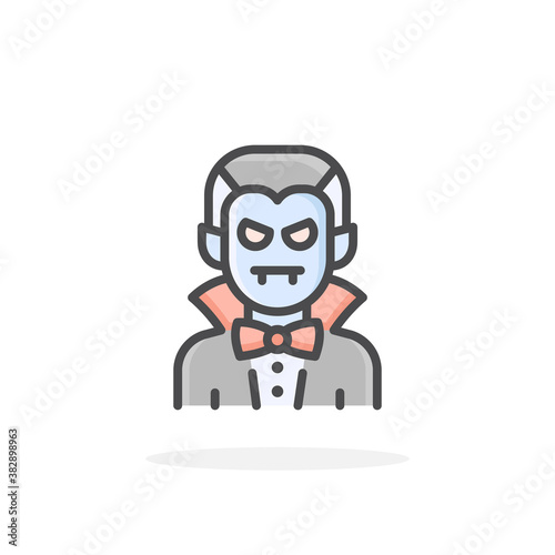 Vampire icon in filled outline style.