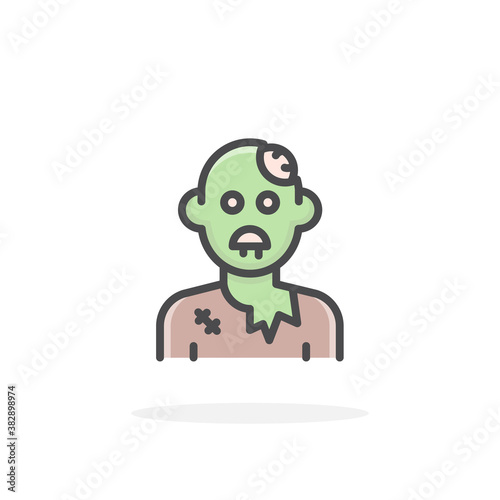 Zombie icon in filled outline style.