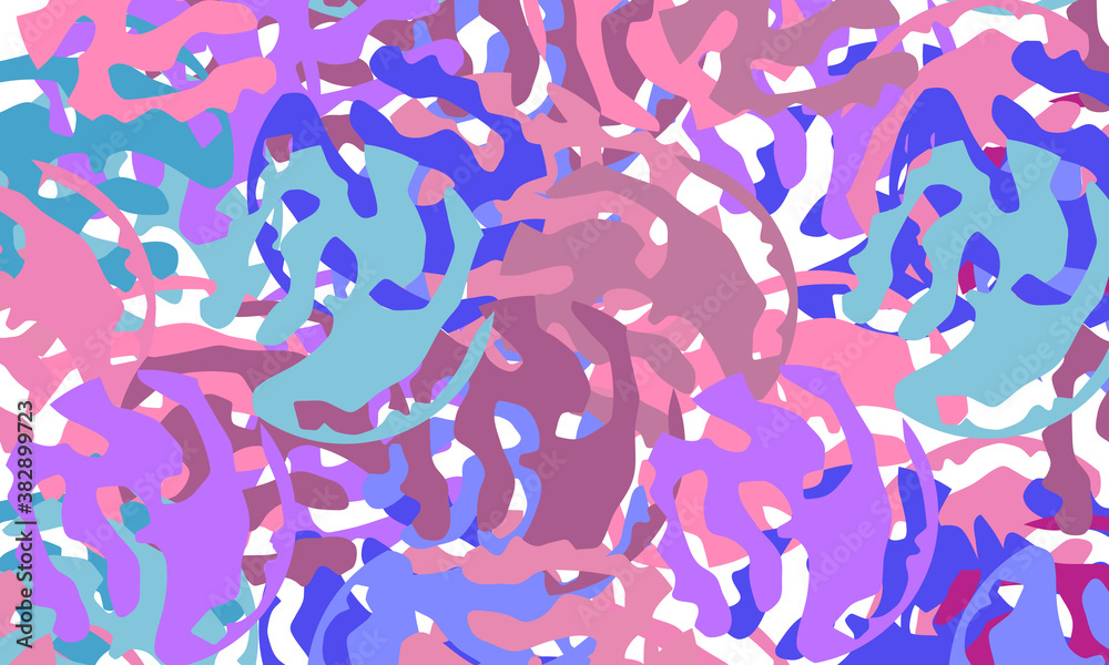 Naklejka premium Light purple vector texture with abstract forms.