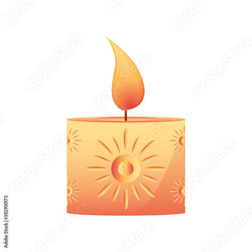 festival of lights, candle decorative element in white background
