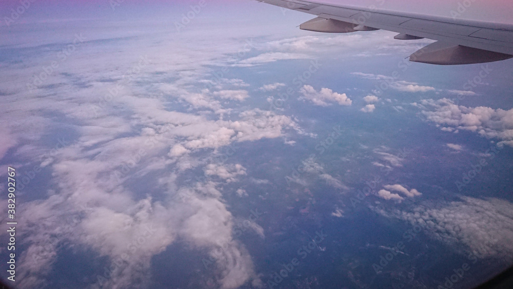 Fototapeta premium View From The Airplane Window During The Flight