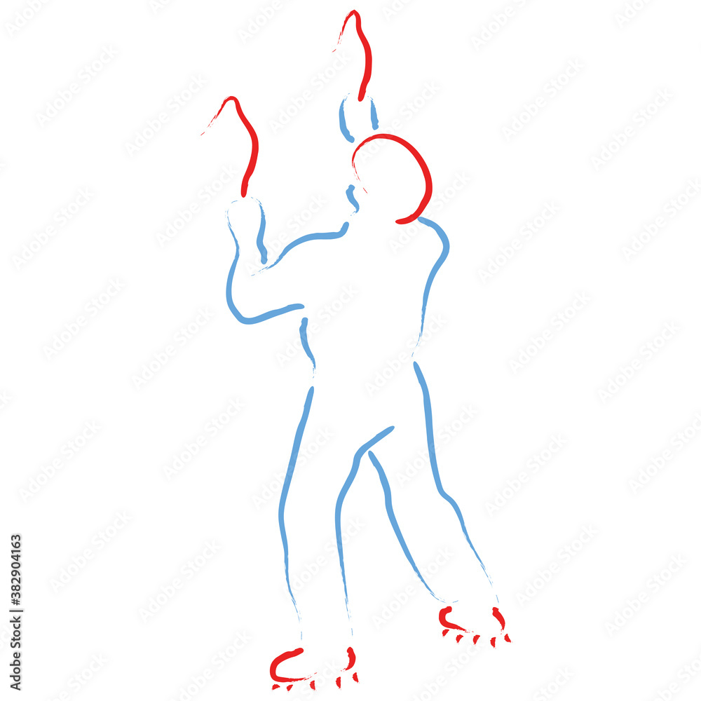 Ice climbing, climber stylized vector illustration Ice climbing, climber stylized vector illustration