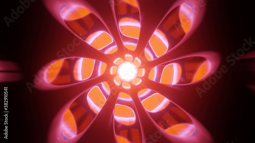 Radiating Shiny Light Chic Abstract Port 4k uhd 3d illustration background