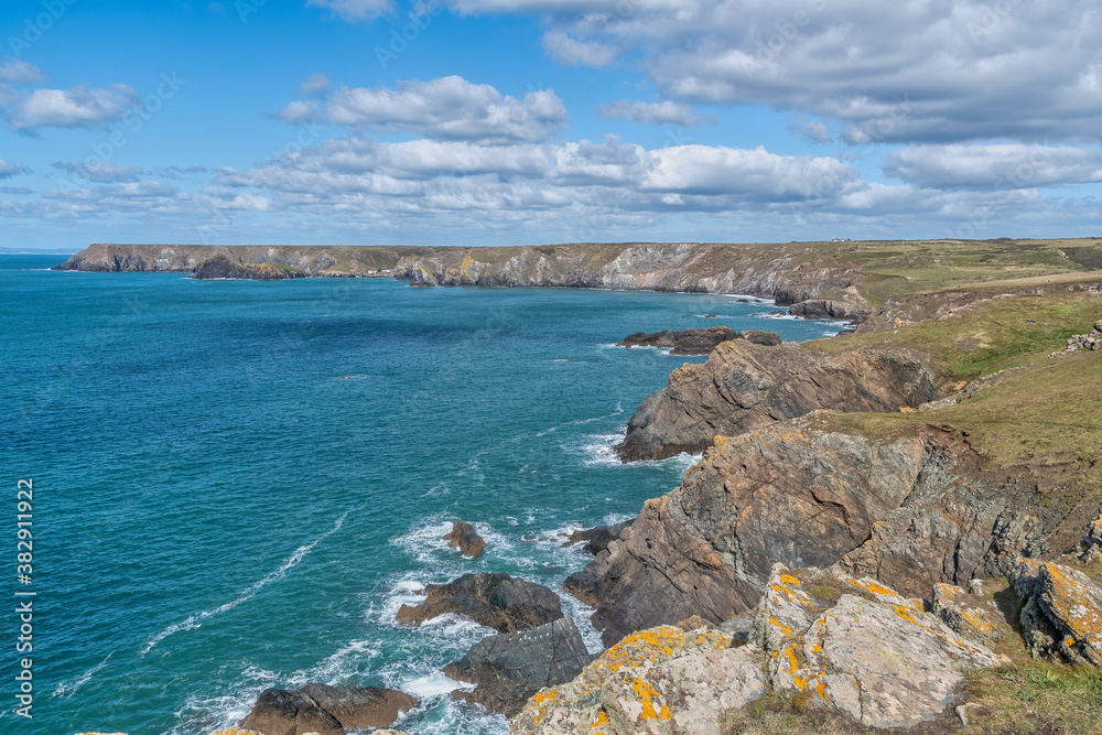 Coastline around Lizard point in Cornwall England