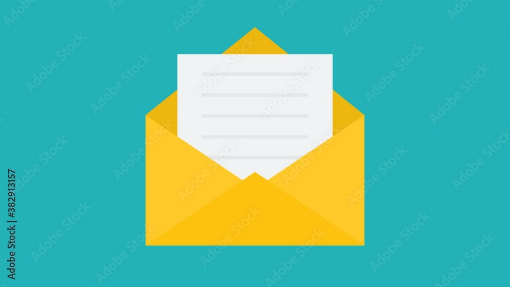mail flat animation . email icon envelope on green background video footage, 4K mail flat animation . email icon envelope on green background video footage, 4K