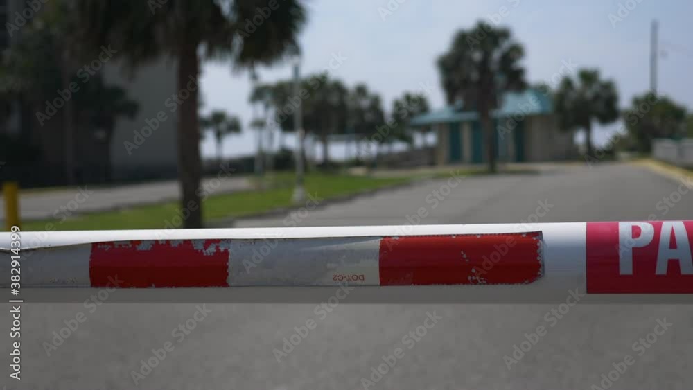 Park closed barricade in Florida panhandle