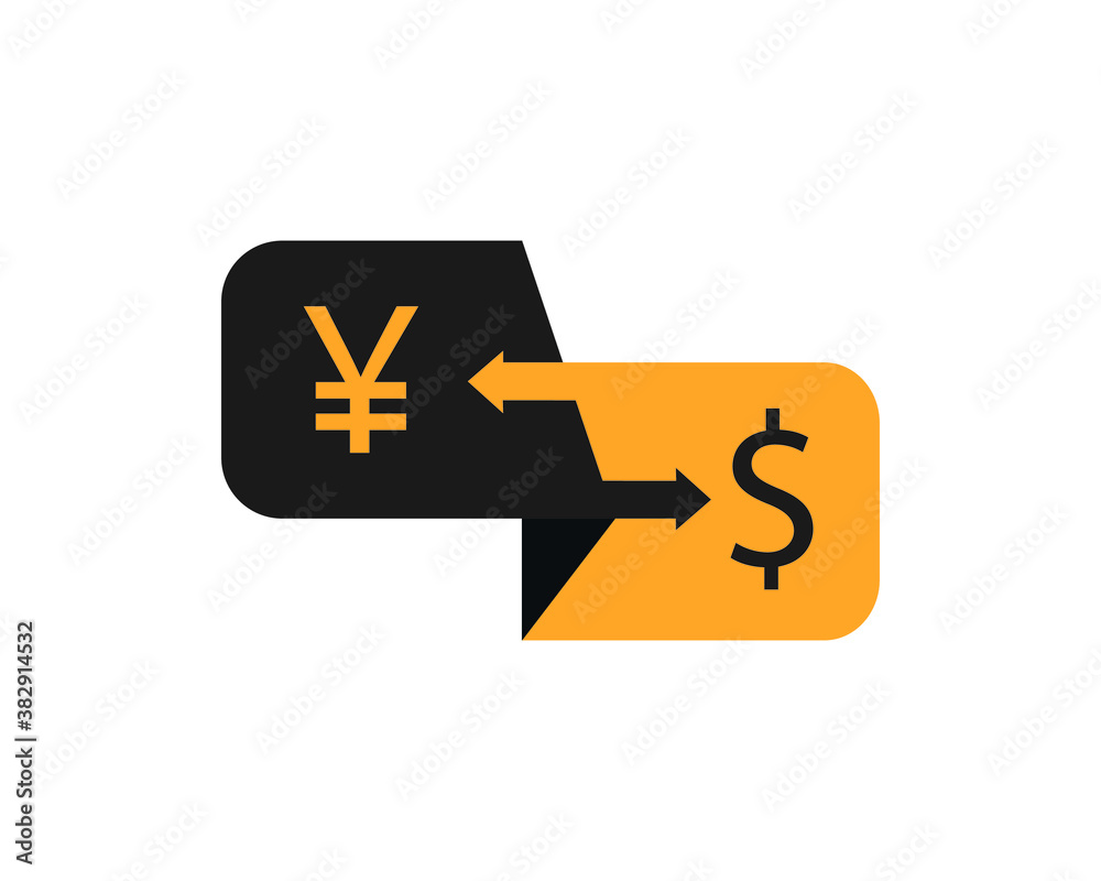 economy and finance concept. dollar and japanese money icon isolated economy and finance concept. dollar and japanese money icon isolated