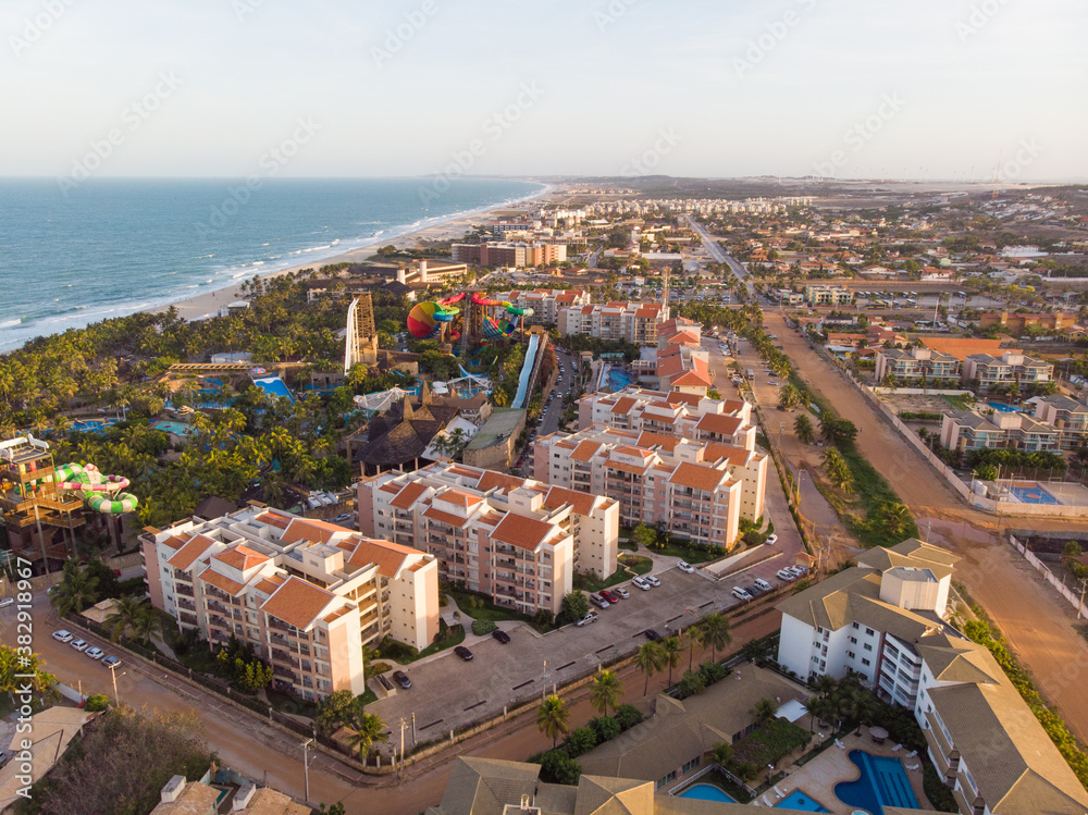 Aerial view of urban setting in the city of Aquiraz, Brazil. Aerial view of urban setting in the city of Aquiraz, Brazil.