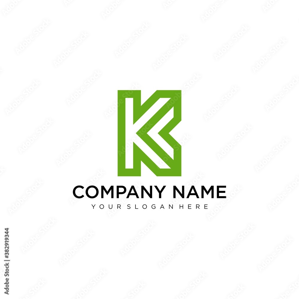 Letter K line logo design. Linear creative minimal monochrome monogram symbol. Universal elegant vector sign design. Premium business logotype. Graphic alphabet symbol for corporate business identity	