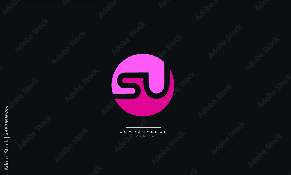 SU Letter Business Logo Design Alphabet Icon Vector Monogram SU Letter Business Logo Design Alphabet Icon Vector Monogram