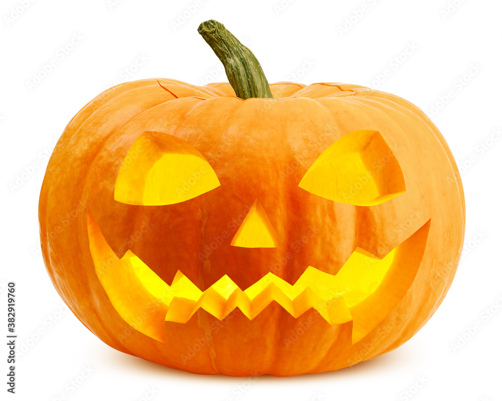 Halloween pumpkin isolated on white background, clipping path, full depth of field Halloween pumpkin isolated on white background, clipping path, full depth of field
