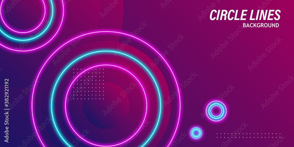 Modern Abstract Background with Circle Lines Element and Gradient Color.