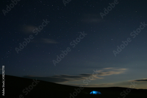 Tent under sky full of stars, Numrug National Park, Dornod, Mongolia