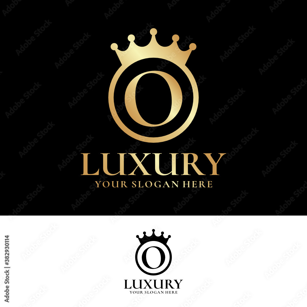 Fototapeta premium O Letter Luxury Logo Design Template Inspiration, Vector.