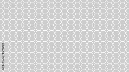 Abstract seamless grey hexagon pattern on a white background