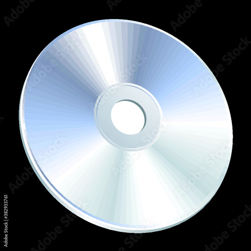 disc isolated on black