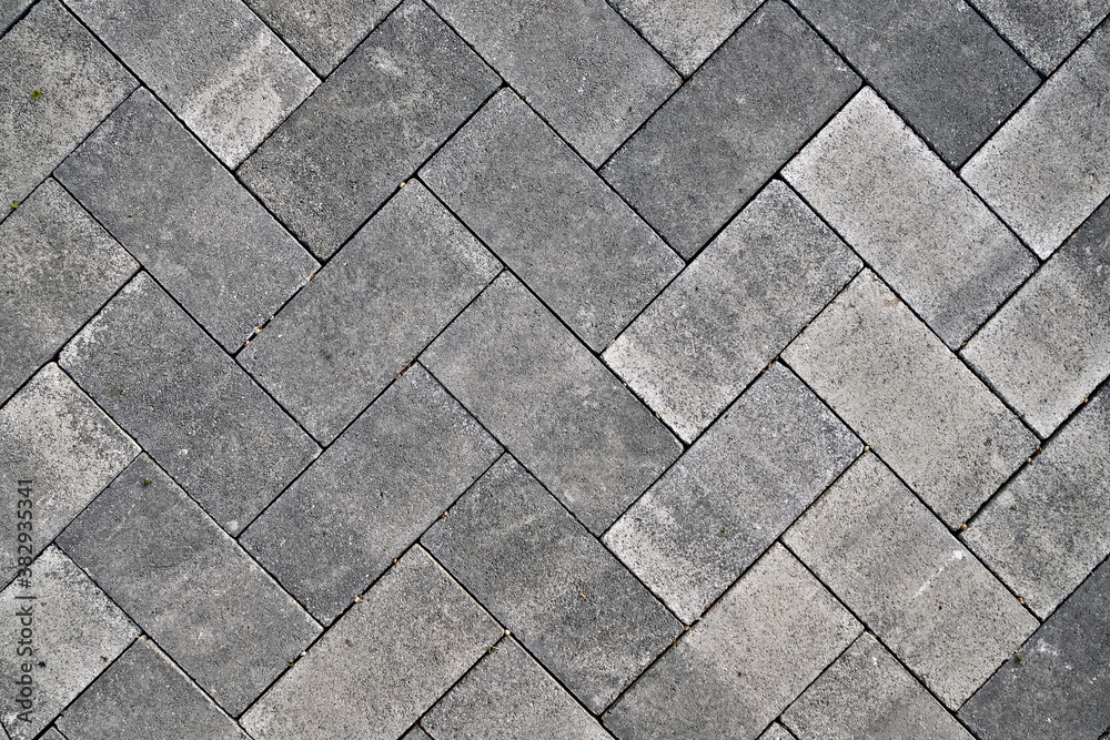 Pavement laid in hashed concrete blocks pattern. Pavement laid in hashed concrete blocks pattern.
