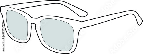 Professional Sunglasses Vector / Line Drawing. Icon, Logo, Design, Element