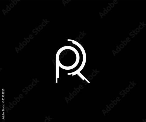 Letter PR logo design template vector
