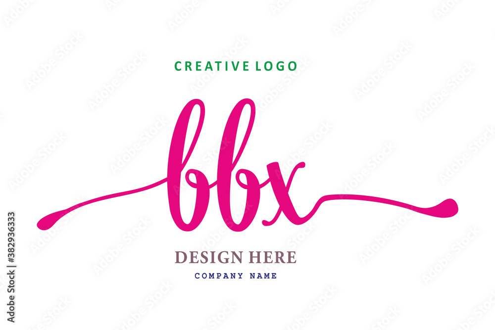 Obraz premium The simple BBX lettering logo is easy to understand and authoritative