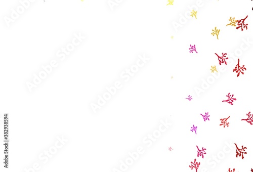 Light Multicolor vector doodle background with sakura.