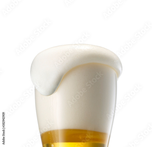 Golden beer splash