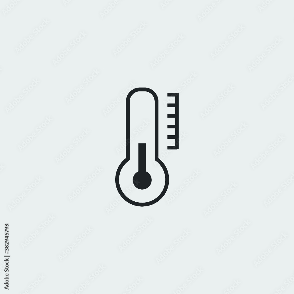 Thermometer thin line icon isolated on white background EPS Vector