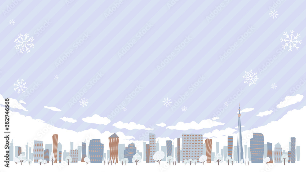 Obraz premium Townscape winter_sky 16-9 wide