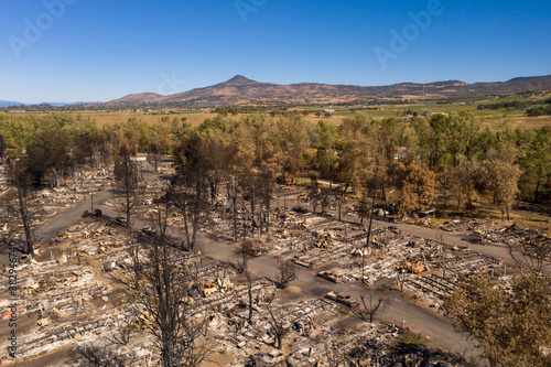 Burned mobile home park in Phoenix Talent Medford Oregon area photo