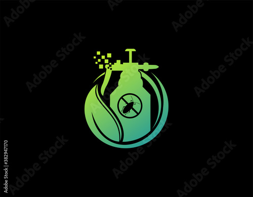 Pest control logo design illustration.