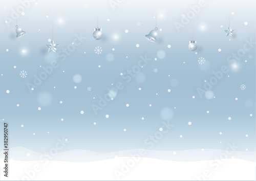 Christmas snowy winter background