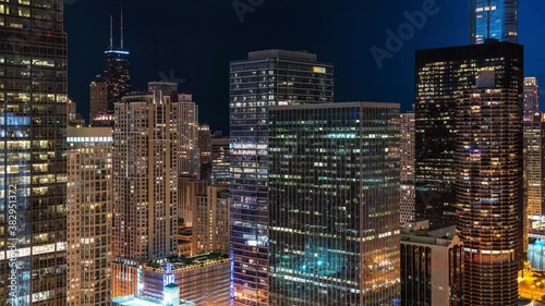 Chicago Skyline - Day to Night Transition photo