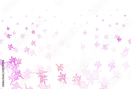 Light Pink, Red vector abstract backdrop with sakura.