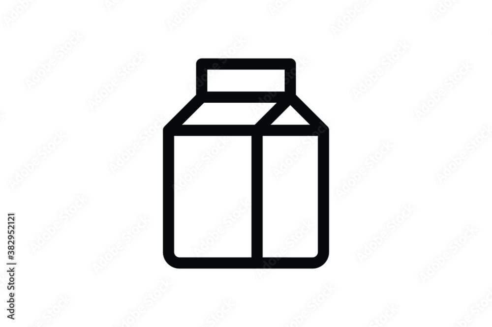 Bakery Outline Icon - Milk Bakery Outline Icon - Milk