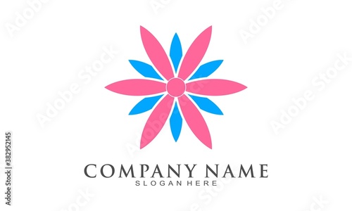 Flower illustration symbol design