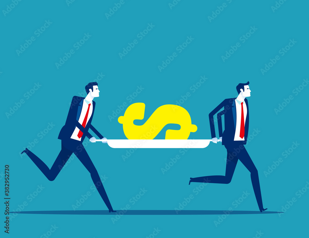 The Business financial accident. Assistance and security concept The Business financial accident. Assistance and security concept
