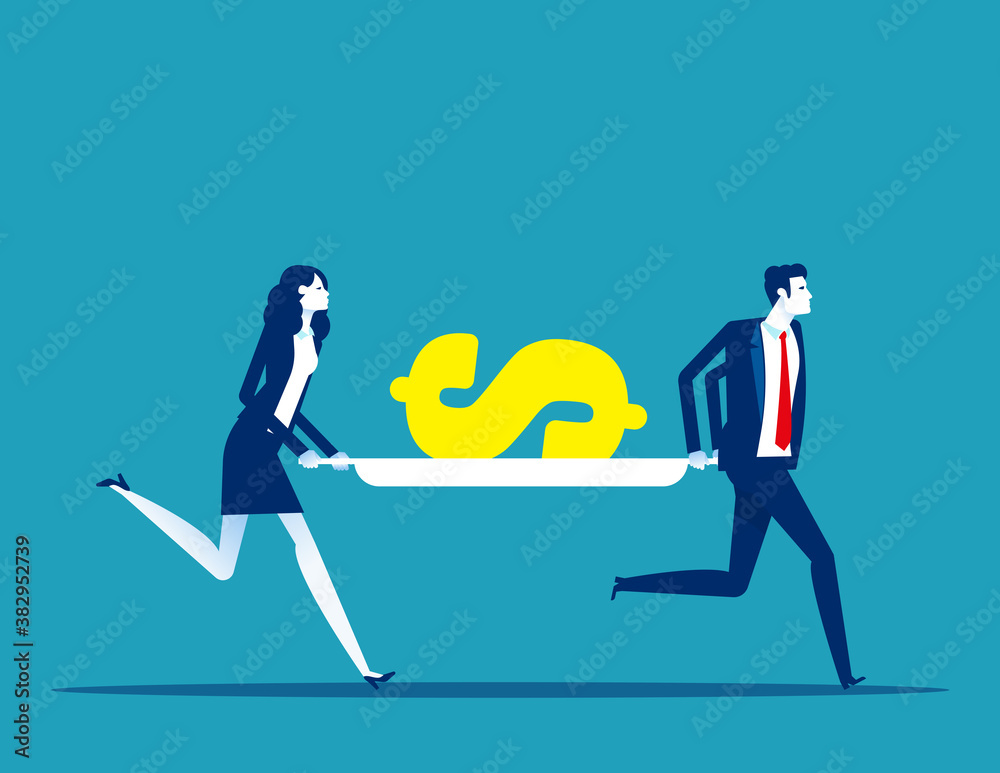 The Business financial accident. Assistance and security concept The Business financial accident. Assistance and security concept