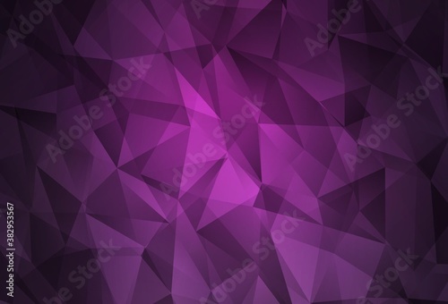 Dark Pink vector shining triangular layout.