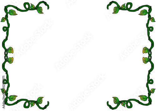 Plant Vine Border Cartoon Special Vector. A vine is any plant with a growth habit of trailing or scandent  photo