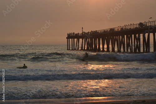 pier at sunset