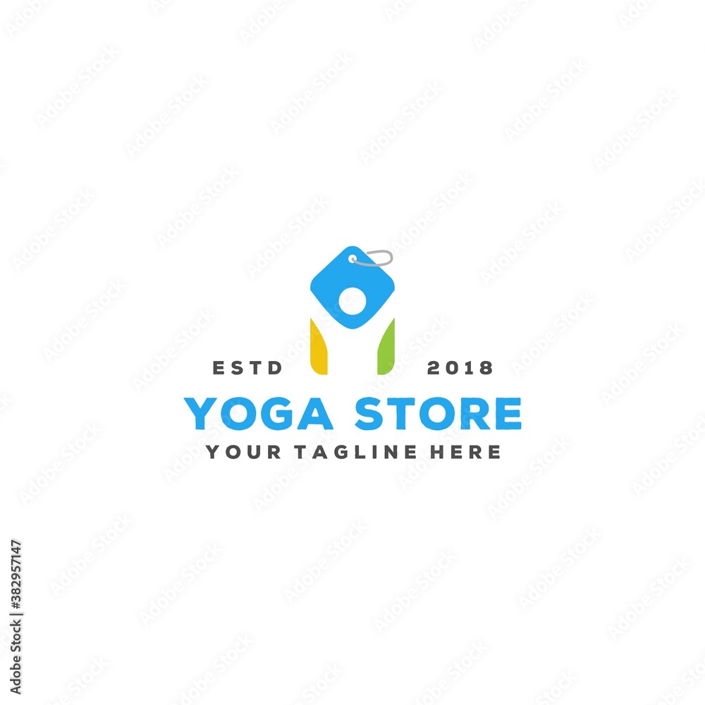 Creative yoga shop logo design Creative yoga shop logo design