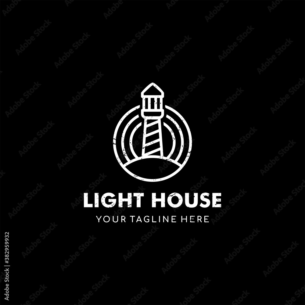 Retro Light house mercusuar Geometric abstract linear icon of landscape Logo Design Illustration Hipster Design Retro Light house mercusuar Geometric abstract linear icon of landscape Logo Design Illustration Hipster Design