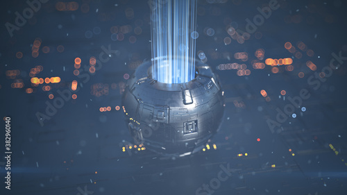 Space energy rig 3D renderi...