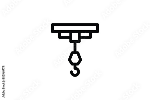 Construction Outline Icon - Hook