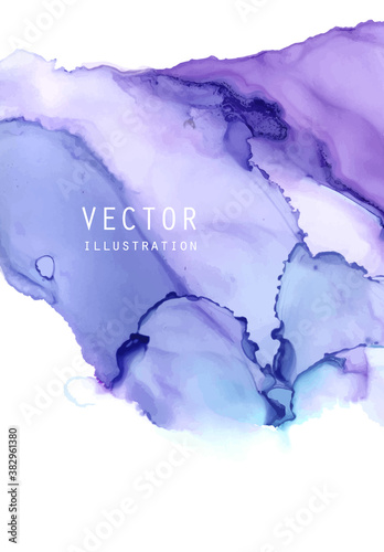 Alcohol ink vector texture. Fluid ink abstract background.